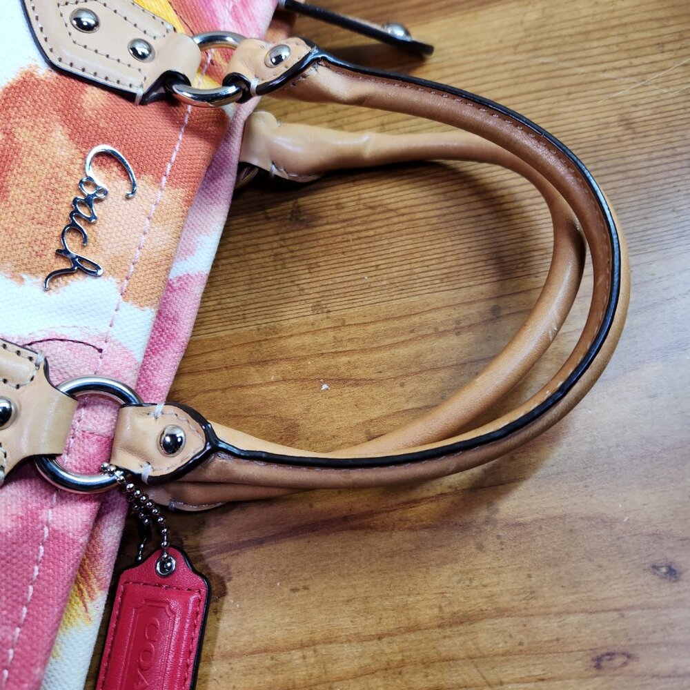 Euc Rare Coach Ashley Floral Multi-Colored Shoulder Bag/Satchel Purse - Picture 8 of 14